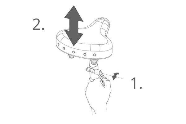 saddle height adjustment of GoCab bicycle cab saddle height adjustment of GoCab bicycle cab